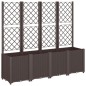 vidaXL Pflanzkübel mit Rankgitter Braun 160x40x140 cm PP vidaXL Pflanzkübel mit Rankgitter Braun 160x40x140 cm PP