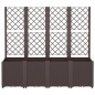 vidaXL Pflanzkübel mit Rankgitter Braun 160x40x140 cm PP vidaXL Pflanzkübel mit Rankgitter Braun 160x40x140 cm PP