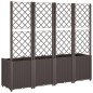 vidaXL Pflanzkübel mit Rankgitter Braun 160x40x140 cm PP vidaXL Pflanzkübel mit Rankgitter Braun 160x40x140 cm PP