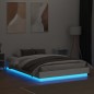 vidaXL Bettgestell mit LED Weiß 120x200 cm vidaXL Bettgestell mit LED Weiß 120x200 cm