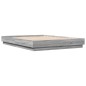vidaXL Bettgestell mit LED Grau Sonoma-Eiche 160x200 cm vidaXL Bettgestell mit LED Grau Sonoma-Eiche 160x200 cm