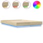 vidaXL Bettgestell mit LED Sonoma-Eiche 120x190 cm vidaXL Bettgestell mit LED Sonoma-Eiche 120x190 cm