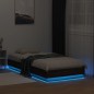 vidaXL Bettgestell mit LED Braun Eiche-Optik 90x190 cm vidaXL Bettgestell mit LED Braun Eiche-Optik 90x190 cm