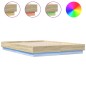 vidaXL Bettgestell mit LED Sonoma-Eiche 120x200 cm vidaXL Bettgestell mit LED Sonoma-Eiche 120x200 cm