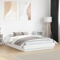 vidaXL Bettgestell mit LED Weiß 135x190 cm vidaXL Bettgestell mit LED Weiß 135x190 cm