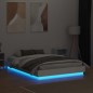 vidaXL Bettgestell mit LED Weiß 135x190 cm vidaXL Bettgestell mit LED Weiß 135x190 cm
