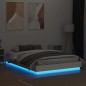 vidaXL Bettgestell mit LED Weiß 150x200 cm vidaXL Bettgestell mit LED Weiß 150x200 cm