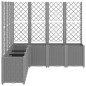 vidaXL Pflanzkübel mit Rankgitter Hellgrau 160x160x140 cm PP vidaXL Pflanzkübel mit Rankgitter Hellgrau 160x160x140 cm PP
