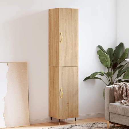 vidaXL Highboard Sonoma-Eiche 34,5x34x180 cm Holzwerkstoff