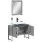 vidaXL 2-tlg. Badmöbel-Set Grau Sonoma Holzwerkstoff vidaXL 2-tlg. Badmöbel-Set Grau Sonoma Holzwerkstoff