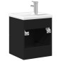 vidaXL Waschbeckenunterschrank mit Einbaubecken Schwarz vidaXL Waschbeckenunterschrank mit Einbaubecken Schwarz