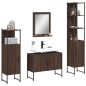 vidaXL 4-tlg. Badmöbel-Set Braun Eichen-Optik Holzwerkstoff vidaXL 4-tlg. Badmöbel-Set Braun Eichen-Optik Holzwerkstoff