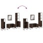 vidaXL 4-tlg. Badmöbel-Set Braun Eichen-Optik Holzwerkstoff vidaXL 4-tlg. Badmöbel-Set Braun Eichen-Optik Holzwerkstoff