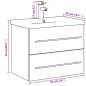 vidaXL Waschbeckenunterschrank mit Einbaubecken Braun Eiche-Optik vidaXL Waschbeckenunterschrank mit Einbaubecken Braun Eiche-Optik