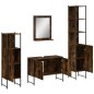 vidaXL 4-tlg. Badmöbel-Set Räuchereiche Holzwerkstoff vidaXL 4-tlg. Badmöbel-Set Räuchereiche Holzwerkstoff