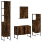 vidaXL 4-tlg. Badmöbel-Set Räuchereiche Holzwerkstoff vidaXL 4-tlg. Badmöbel-Set Räuchereiche Holzwerkstoff