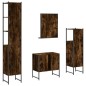 vidaXL 4-tlg. Badmöbel-Set Räuchereiche Holzwerkstoff vidaXL 4-tlg. Badmöbel-Set Räuchereiche Holzwerkstoff