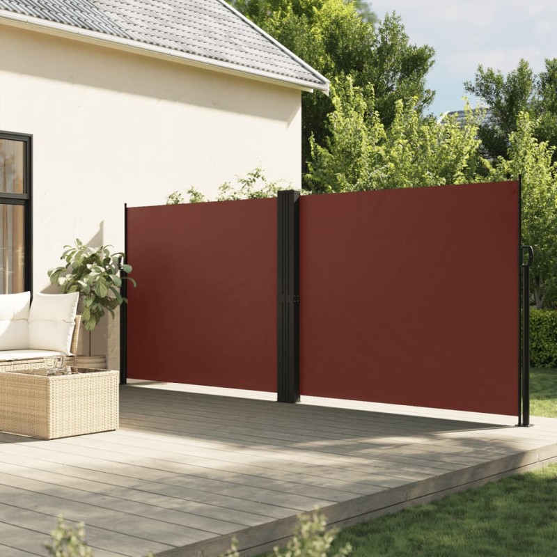 vidaXL Seitenmarkise Ausziehbar Braun 160x600 cm vidaXL Seitenmarkise Ausziehbar Braun 160x600 cm