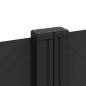 vidaXL Seitenmarkise Ausziehbar Schwarz 220x600 cm vidaXL Seitenmarkise Ausziehbar Schwarz 220x600 cm