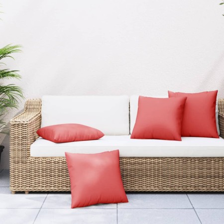 vidaXL Zierkissen 4 Stk. Rot 50x50 cm Stoff