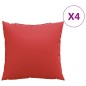 vidaXL Zierkissen 4 Stk. Rot 50x50 cm Stoff vidaXL Zierkissen 4 Stk. Rot 50x50 cm Stoff