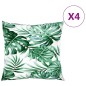 vidaXL Zierkissen 4 Stk. Blattmuster 50x50 cm Stoff vidaXL Zierkissen 4 Stk. Blattmuster 50x50 cm Stoff