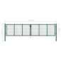 vidaXL Mesh-Gartentor Stahl 400 x 75 cm Grün vidaXL Mesh-Gartentor Stahl 400 x 75 cm Grün