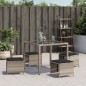vidaXL Gartenhocker mit Kissen 4 Stk. Hellgrau 41x41x36 cm Poly Rattan vidaXL Gartenhocker mit Kissen 4 Stk. Hellgrau 41x41x36 cm Poly Rattan