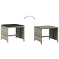 vidaXL Gartenhocker mit Kissen 4 Stk. Hellgrau 41x41x36 cm Poly Rattan vidaXL Gartenhocker mit Kissen 4 Stk. Hellgrau 41x41x36 cm Poly Rattan