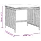 vidaXL Gartenhocker mit Kissen 4 Stk. Hellgrau 41x41x36 cm Poly Rattan vidaXL Gartenhocker mit Kissen 4 Stk. Hellgrau 41x41x36 cm Poly Rattan