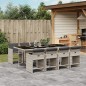 vidaXL 9-tlg. Garten-Essgruppe mit Kissen Hellgrau Poly Rattan vidaXL 9-tlg. Garten-Essgruppe mit Kissen Hellgrau Poly Rattan