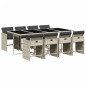 vidaXL 9-tlg. Garten-Essgruppe mit Kissen Hellgrau Poly Rattan vidaXL 9-tlg. Garten-Essgruppe mit Kissen Hellgrau Poly Rattan