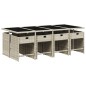 vidaXL 9-tlg. Garten-Essgruppe mit Kissen Hellgrau Poly Rattan vidaXL 9-tlg. Garten-Essgruppe mit Kissen Hellgrau Poly Rattan
