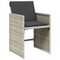 vidaXL 9-tlg. Garten-Essgruppe mit Kissen Hellgrau Poly Rattan vidaXL 9-tlg. Garten-Essgruppe mit Kissen Hellgrau Poly Rattan