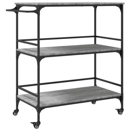 vidaXL Küchenwagen Grau Sonoma 100,5x50x105 cm Holzwerkstoff