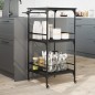 vidaXL Küchenwagen Schwarz 60,5x50x105 cm Holzwerkstoff vidaXL Küchenwagen Schwarz 60,5x50x105 cm Holzwerkstoff