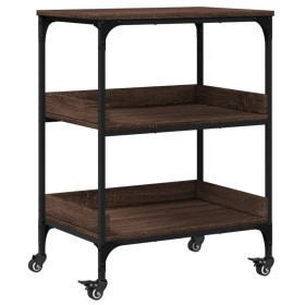 vidaXL Küchenwagen Braun Eichen-Optik 60x41x80,5 cm Holzwerkstoff