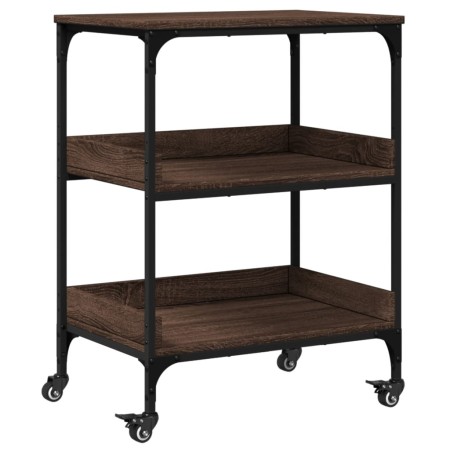 vidaXL Küchenwagen Braun Eichen-Optik 60x41x80,5 cm Holzwerkstoff