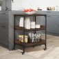 vidaXL Küchenwagen Braun Eichen-Optik 60x41x80,5 cm Holzwerkstoff vidaXL Küchenwagen Braun Eichen-Optik 60x41x80,5 cm Holzwerkstoff