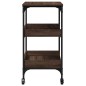 vidaXL Küchenwagen Braun Eichen-Optik 60x41x80,5 cm Holzwerkstoff vidaXL Küchenwagen Braun Eichen-Optik 60x41x80,5 cm Holzwerkstoff