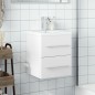 vidaXL Waschbeckenunterschrank mit Einbaubecken Weiß vidaXL Waschbeckenunterschrank mit Einbaubecken Weiß