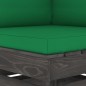 Modulares Ecksofa mit Kissen Grau Imprägniertes Holz Modulares Ecksofa mit Kissen Grau Imprägniertes Holz