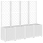 vidaXL Pflanzkübel mit Rankgitter Weiß 160x40x140 cm PP vidaXL Pflanzkübel mit Rankgitter Weiß 160x40x140 cm PP