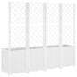 vidaXL Pflanzkübel mit Rankgitter Weiß 160x40x140 cm PP vidaXL Pflanzkübel mit Rankgitter Weiß 160x40x140 cm PP
