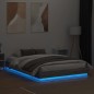 vidaXL Bettgestell mit LED Grau Sonoma-Eiche 150x200 cm vidaXL Bettgestell mit LED Grau Sonoma-Eiche 150x200 cm