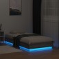 vidaXL Bettgestell mit LED Grau Sonoma-Eiche 90x190 cm vidaXL Bettgestell mit LED Grau Sonoma-Eiche 90x190 cm