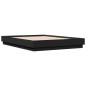 vidaXL Bettgestell mit LED Schwarz 140x190 cm vidaXL Bettgestell mit LED Schwarz 140x190 cm