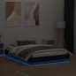 vidaXL Bettgestell mit LED Schwarz 140x190 cm vidaXL Bettgestell mit LED Schwarz 140x190 cm