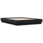 vidaXL Bettgestell mit LED Schwarz 140x190 cm vidaXL Bettgestell mit LED Schwarz 140x190 cm