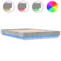 vidaXL Bettgestell mit LED Betongrau 120x200 cm vidaXL Bettgestell mit LED Betongrau 120x200 cm